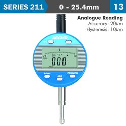Digital Indicator Flat Back 25.4mm/1