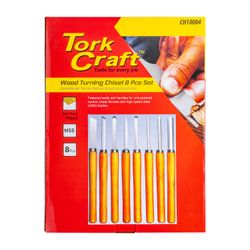 Chisel Set Wood Turning 8 Piece Std Wooden Case