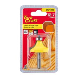 TORK CRAFT  CKP1205 Corner Round Router Bit 1/2 Inch with 1/4 Inch Shank