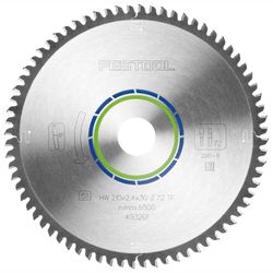 FESTOOL HW 210x2,4x30 TF72 Aluminium/Plastics Circular Saw Blade 210mm x 30mm 72T