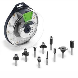 FESTOOL Box-OF HW S8 Mix Router Bit Box 10 Piece Set