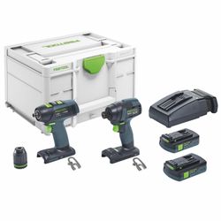 FESTOOL TID 18 C 3,1-Set T18 Cordless Impact Driver and Drill Set 18V 2 x 3.1Ah