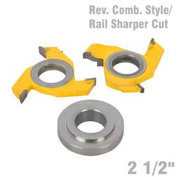 Reversible Combination Style & Rail Shaper Cutter Diameter 2 1/2