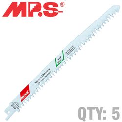 Sabre Saw Blade 230mm 5tpi 5/pack Wood Cutting Fast Cut