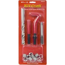 TORK CRAFT  NR5012 Thread Repair Kit 14pc M12 X 1.75 X 1.5D Internal Thread (Carded)
