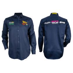 Vermont Mens Cotton Shirt Navy Blue 3x-large - Long Sleeve