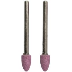 TORK CRAFT Mini Grinding Stone 6.4mm Cylindrical Cone 3.2mm Shank 2 Piece