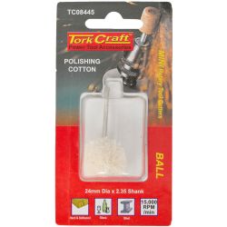 TORK CRAFT Mini Polishing Cotton 24mm 2.35mm Shank