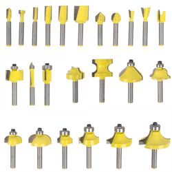 Router Bit Set 24pc Alum.case 1/4