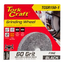 Grinding Wheel 150x25x32mm Bore Fine 60gr W/bushes For Bench Grinder