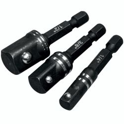 Impact Socket Adaptor 3pc Set 1/4