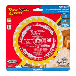 Tct Saw Blade 165mm X 1.6mm X 20mm X 24t Wood Thin Kerf