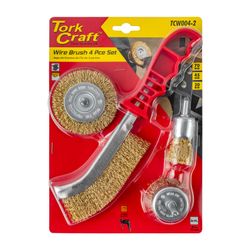 Wire Brush Set 4pce With Hand Brush