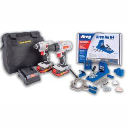 Drill And Impact Driver + Kreg Jig K4 Twin Pack Tc20002