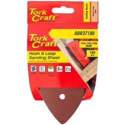 Sanding Tri - 180 Grit 145 X 145 X 100mm 5/pack For Tcms Hook And Loop