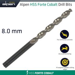 Hss Forte Cobalt Drill Bit 8mm