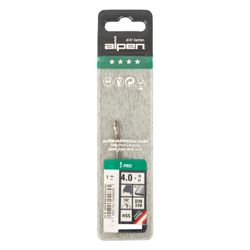 ALPEN Pro Hss 4mm Drill Din 338 Rn 135 Split . Plastic Wallet (1