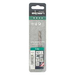 ALPEN Pro Hss 4.2mm Drill Din 338 Rn 135 Split . Plastic Wallet (