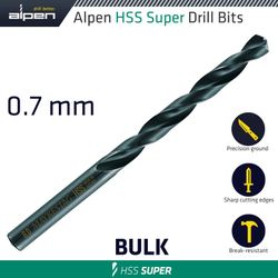 Hss Super Drill Bit 0.7mm Bulk