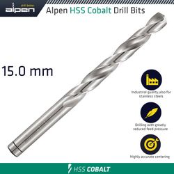 Hss Cobalt Din 338 15mm Bulk