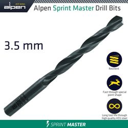 Hss Sprint Master 3.5mm X1 615035 Sleeved Din338 ALPEN Drill Bit