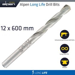 Masonry Drill Bit Long Life 12 X 600mm Pouch