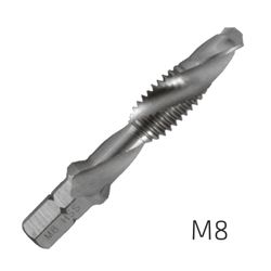 ALPEN Combination Tap Plw M8 1/4' Shank