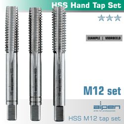 Hand Tap Set In Pouch M12 Hss 1.75mm Pitch