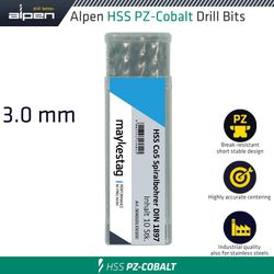 ALPEN Cobalt Drill Short Bulk 3.0mm