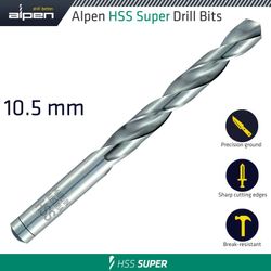 Hss Super Drill Bit 10.5mm Bulk