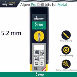 ALPEN Pro 5.2 Mm Hss Drill Din 338 Rn 135 With Split . Bulk
