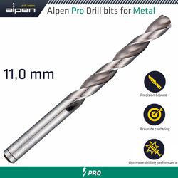ALPEN Pro Hss Drill Din 338 Rn 135 With Split . 11.0mm Bulk