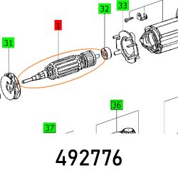 Armature Compl. Tx93 E 230v Et-bg