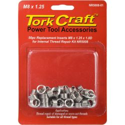 Thread Repair Kit M8 X 1.25 X 1.0d Repl. Inserts For Nr5008