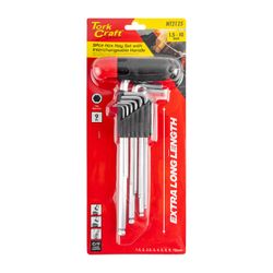 9pc Ball . Allen Key Set With Interchangeable Handle