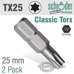 Torx Tx25 Classic Bit 25mm 2cd