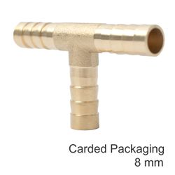 T Type Hose Connector 8mm 1pce Blister
