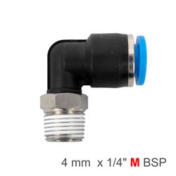 Elbow 4mm-1/4 M Pu Hose Fitting