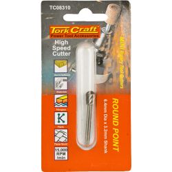 Mini H/speed Cutter 6.4mm Round . 3.2mm Shank