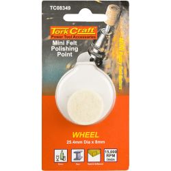 Mini Felt Polising . 25.4mm X 6mm Wheel
