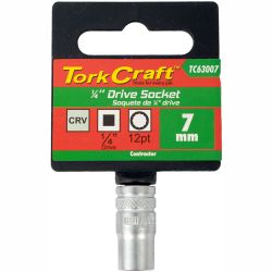 Socket 7mm 1/4' Drive Crv 12 .