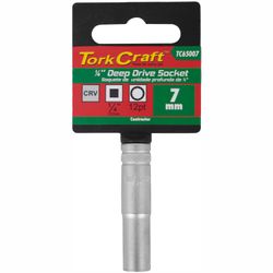 Socket 7mm 1/4' Dr Deep Socket Crv 12 .