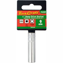 Socket 9mm 1/4' Dr Deep Socket Crv 12 .
