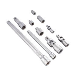 Socket Adaptor & Extention Set 1/2', 1/4', 3/8' 10pc