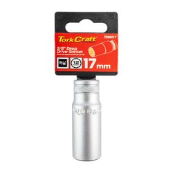 Deep Socket 3/8'dr 17mm 12pt Crv