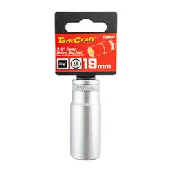 Deep Socket 3/8'dr 19mm 12pt Crv