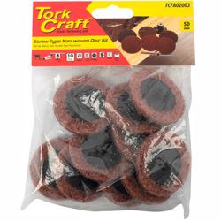 Non Woven Disc Screw Type 50mm 10pc Red Medium For Surface Cond. Kit