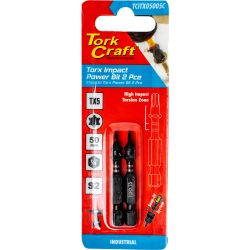 Torx Tx 5 Impact Power Bit 50mm 2pc Carded