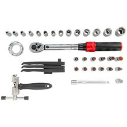 34pcs Bike Repair Torque 5-25nm Wrench Set 1/4' Socket Kit Bycicle