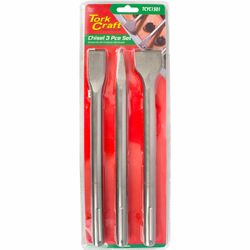 Sds Max Chisel 3pc Set 18x300mm .ed 18x300x25mm Flat 18x300x40mm
